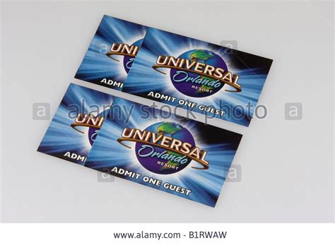 Stock Photo - Tickets to Universal Studios in Orlando, Florida, USA ...