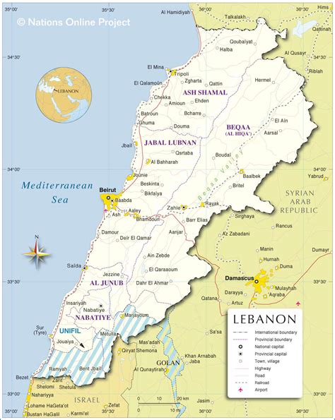 Lebanon Map