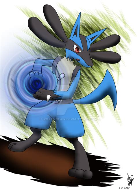 Lucario's Aura Sphere by Roxanneair on DeviantArt