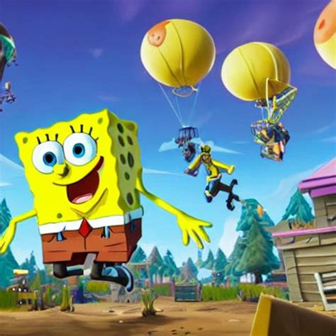 spongebob in fortnite | OpenArt