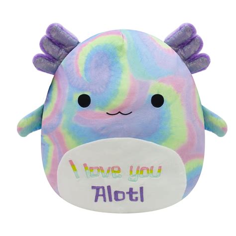 Buy Squishmallows Original 16-Inch Delphine Rainbow Tie-Dye Axolotl ...