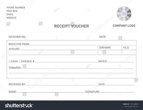 Receipt Voucher Template Sample Vector: เวกเตอร์สต็อก (ปลอดค่าลิขสิทธิ์ ...