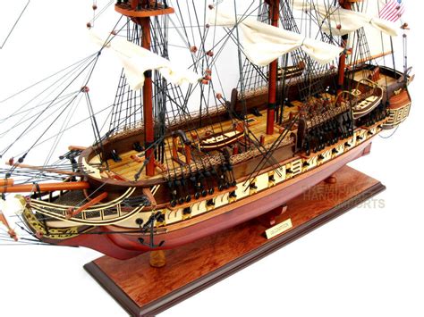 USS Constitution Tall Ship Full Assembled 35" Wooden Model Ship ...