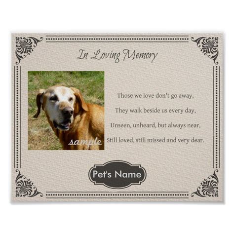 Custom Pet Memorial Poem - Poster | Zazzle | Custom pet memorials, Pet ...