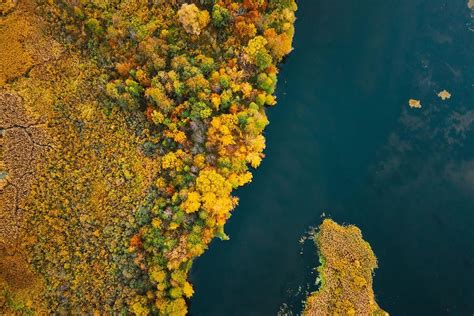 Aerial View Of Green Grass Landscape Photograph by Ryhor Bruyeu - Fine ...