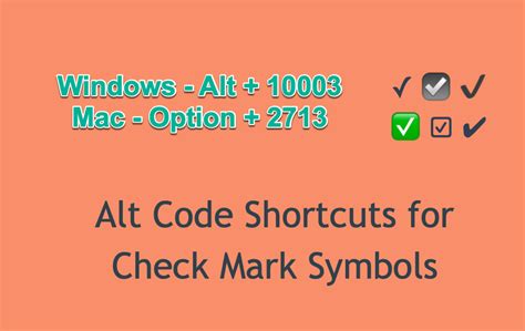 How to Type Check Mark Symbol in Windows and Mac? – WebNots