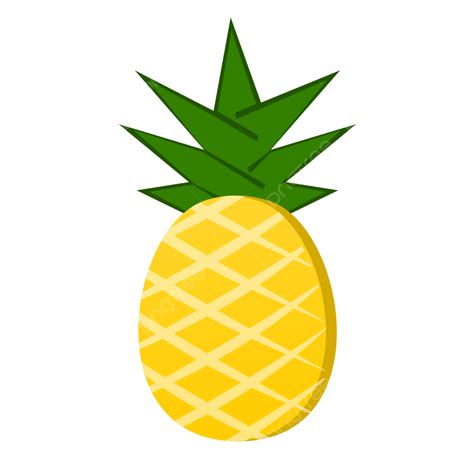 Icon Image Fresh Pineapple Fruit Yellow Color And Green Leaves, Fruit ...