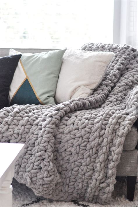 Crocheted Chunky Throw Blanket - Suburble | Hand crocheted blanket ...