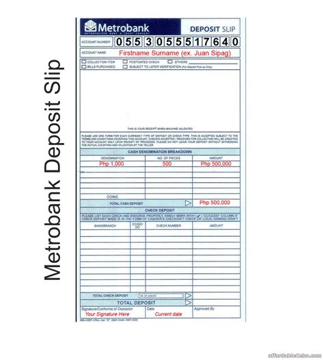 How To Fill Out A Check Deposit Slip Wells Fargo - Charles Leal's Template