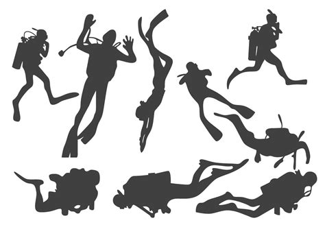 Diver Silhouette Vector - Download Free Vector Art, Stock Graphics & Images