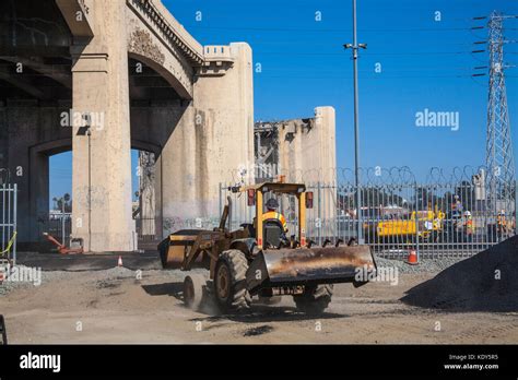 Demolition of the 6th Street Bridge in September, 2016. Faulty building ...