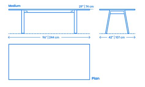 Broad Communal Tables Dimensions & Drawings | Dimensions.Guide