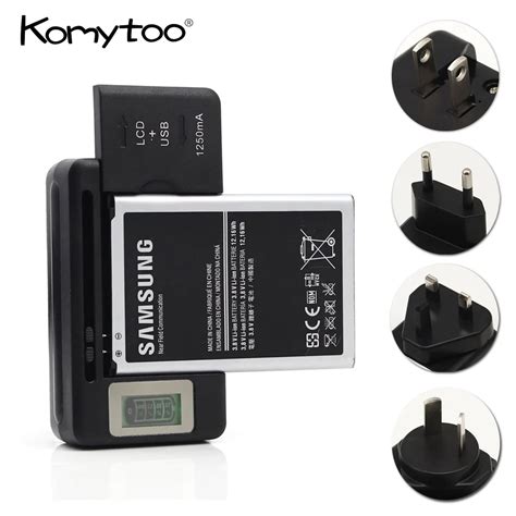 Universal Mobile Cell Phone battery Charger With USB Port Black LCD ...