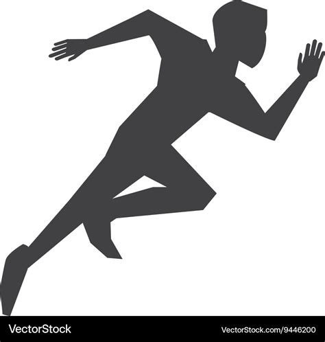 Person Sprinting Silhouette