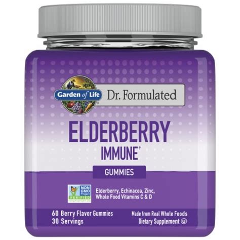 Garden of Life Dr. Formulated Elderberry Immune, Echinacea, Zinc ...