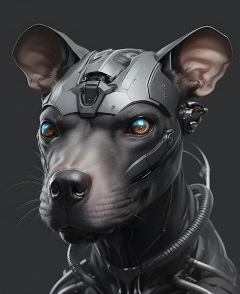 Premium Photo | Robot rat dog hybrid design nft art style