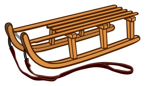 Clipart - sledge - coloured