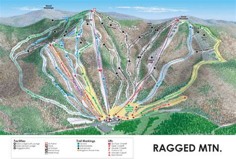 Ragged Mountain Ski trail Map - 620 Ragged Mountain Road Danbury NH ...