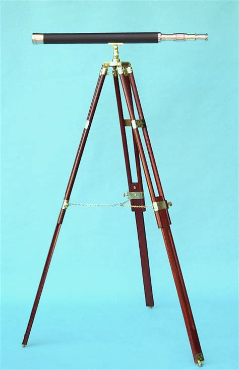 Solid Brass 30 inch Floor Standing Telescope on Hardwood Tripod