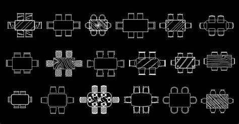 6-Seater Dining Room CAD Blocks DWG - CAD Blocks DWG