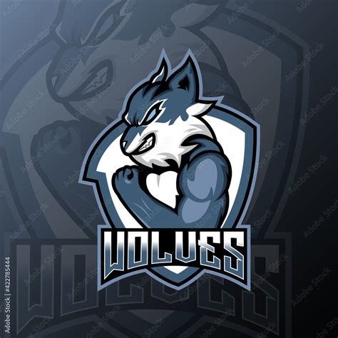 Wolves esport mascot logo design illustration Stock Vector | Adobe Stock