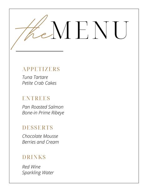 Blank Restaurant Menu Design