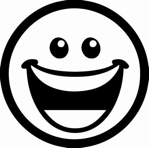 Smiley Face Coloring Page Beautiful Image Emoticon Laughing Impremedia ...