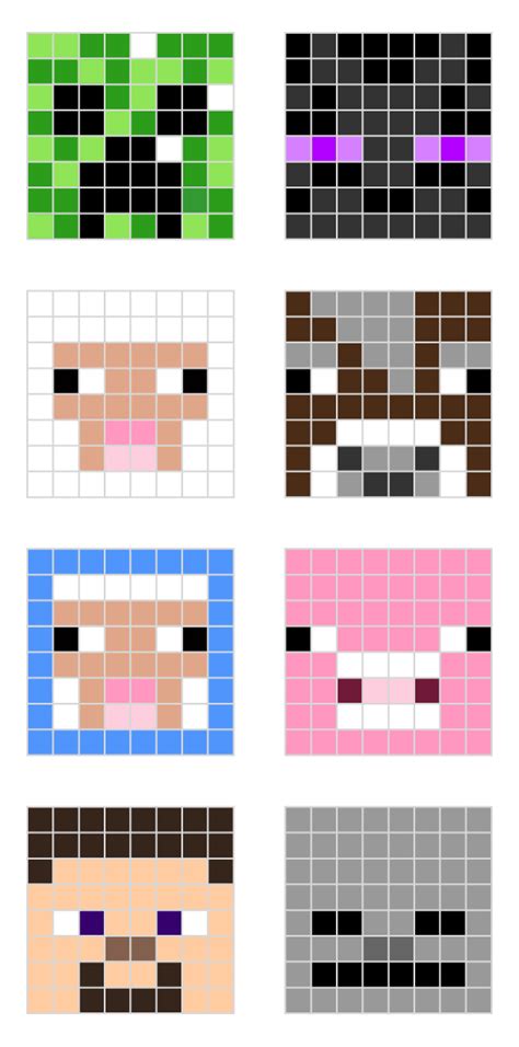 Minecraft pixel art templates — All for the Boys