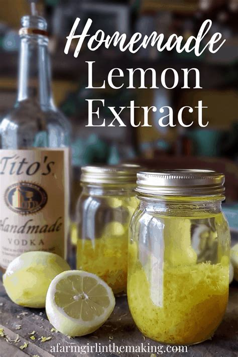 Delicious Homemade Lemon Extract Recipe | A Farm Girl in the Making