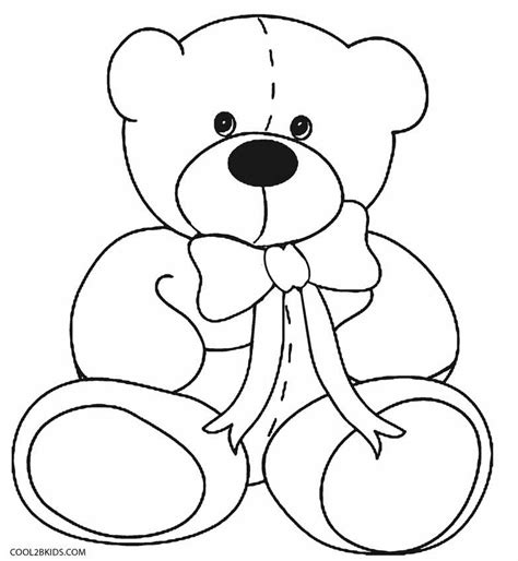 Printable Teddy Bear Coloring Pages For Kids