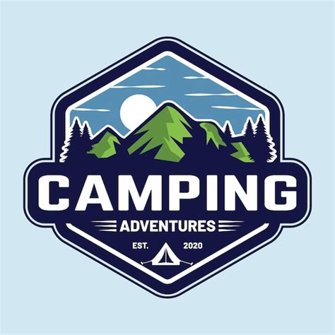 Premium Vector | Camping badge logo for t-shirt design