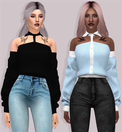 Pieflavoredpielover Hot Blooded Shirt with Sleeves at Lumy Sims » Sims ...