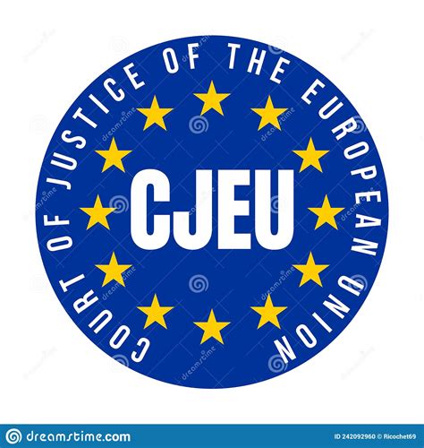 CJEU Court of Justice of the European Union Symbol Stock Illustration ...