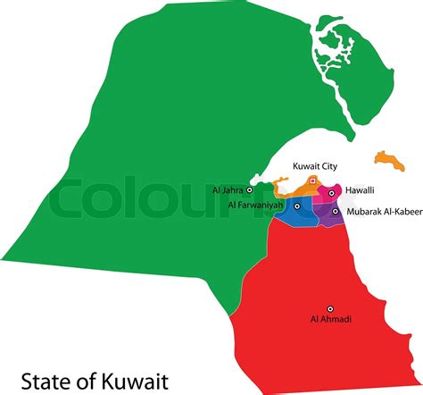 Kuwait map | Stock vector | Colourbox