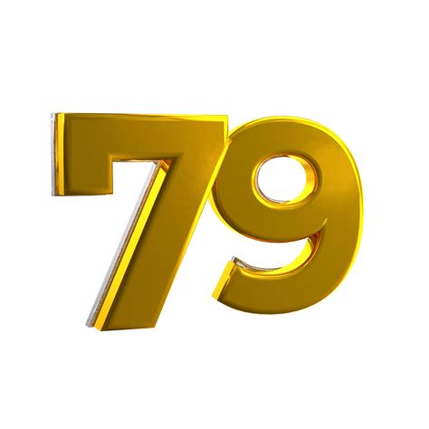 Mental Yellow 79 3D number 11154517 PNG