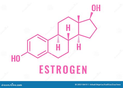 Estrogen Hormone Vector Formula Stock Vector - Illustration of ...