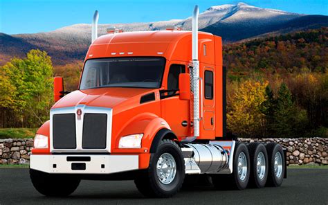 Download wallpapers Kenworth T880, 2017, orange T880, new trucks ...