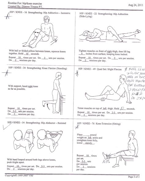 Printable Exercises After Hip Replacement