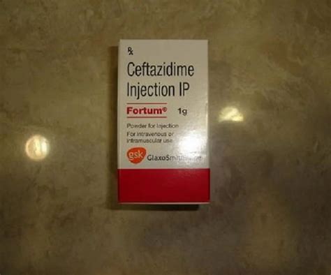 Ceftazidime Fortum 1gm Injection at Rs 212.70/piece in Surat | ID ...