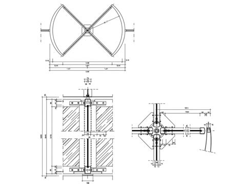 Revolving aluminium door joints and installation details dwg file - Cadbull