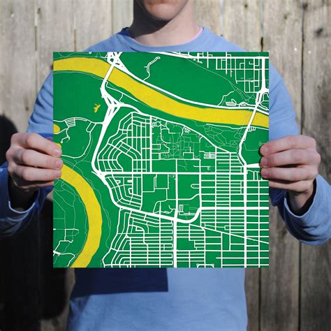 University of Alberta Campus Map Art by City Prints - The Map Shop