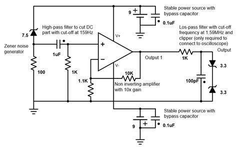 diodes - Noise generator with LM318 - Electrical Engineering Stack Exchange