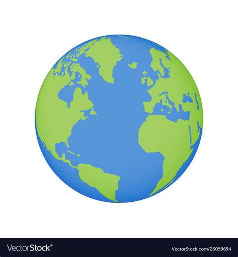 Earth globe icon world planet map Royalty Free Vector Image