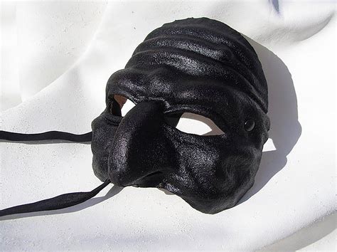 Pulcinella mask black | Etsy