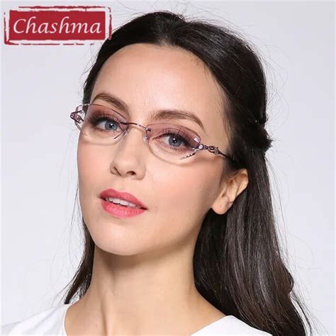 Chashma Brand Luxury Tint Lenses Myopia Glasses Reading Glasses Diamond ...