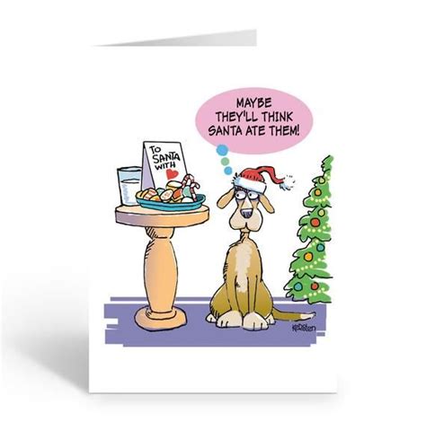 Funny Dog Christmas Card Variety Pack- 16 Dog Christmas Cards & 25 ...