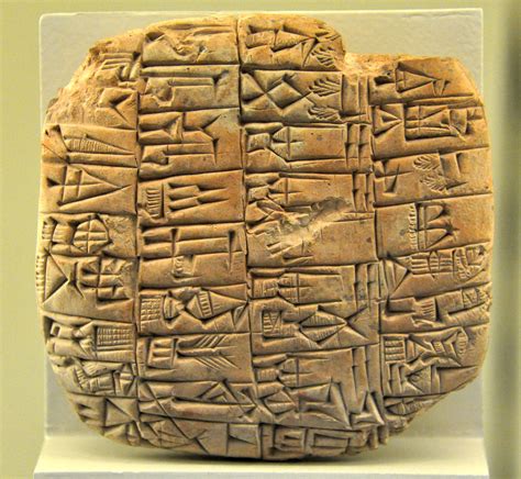 Clay tablet from the Archaic Buildings of Ishtar Temple (Illustration ...