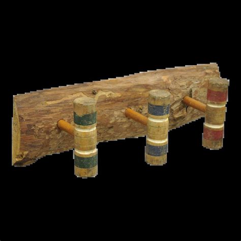 This Vintage Croquet Mallet Repurposed Wall Hook Hat Rack Shelf Holder ...