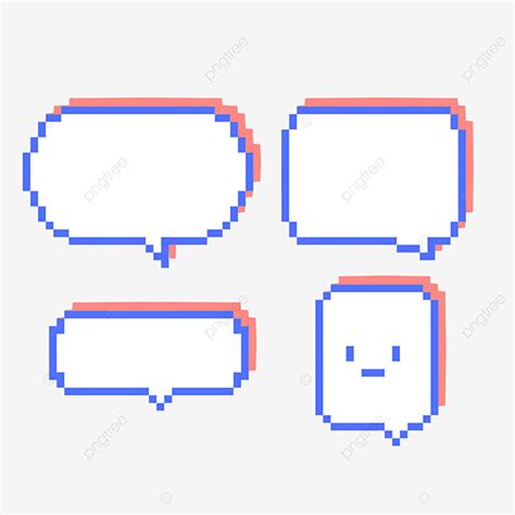 Pixel Text Box PNG Image, Pixel Art Text Box Red Blue, Pixel Art, Text ...