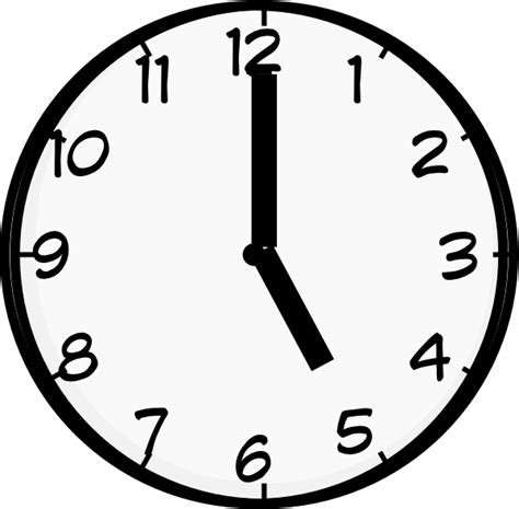 5 O Clock Clip Art at Clker.com - vector clip art online, royalty free ...